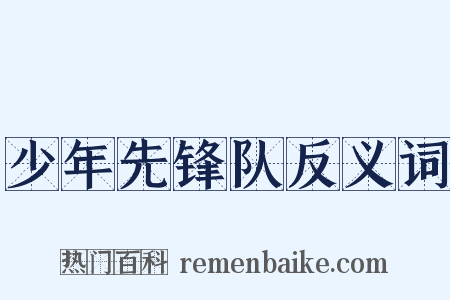 少年先锋队反义词是什么意思的图片